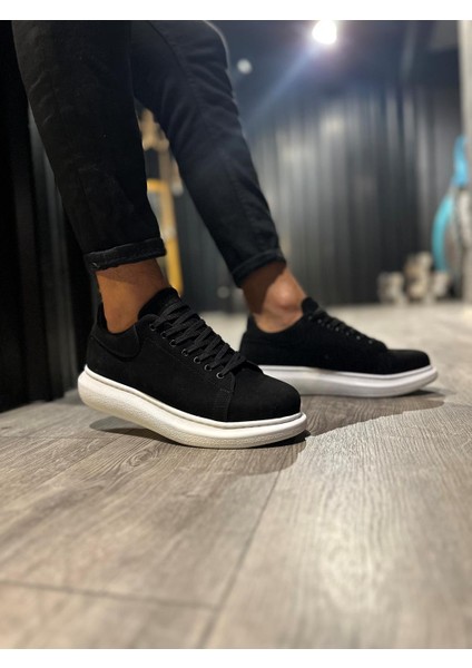 Sun&north Knack Yüksek Taban Günlük Ayakkabı 044 Siyah Süet (Beyaz Taban) fiyatları