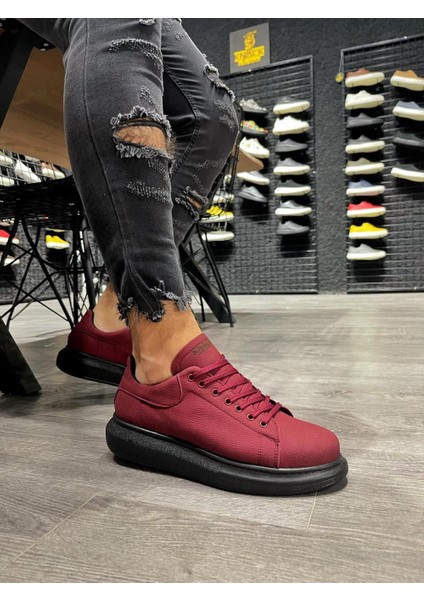 Sun&north Knack Yüksek Taban Günlük Ayakkabı 045 Bordo (Siyah Taban) modelleri