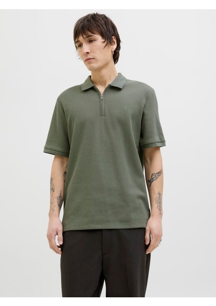 Jjeaustın Zıp Polo Ss Noos Green