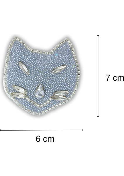 Yapıştırma Taş ve Boncuklu Kedi Aksesuar