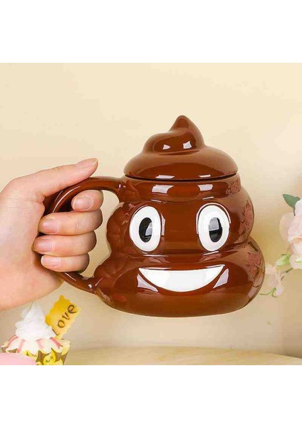 Poo Emoji Kupa Bardak – Eğlenceli ve Komik Tasarım, Seramik Kahve ve Çay Kupası, Ofis ve Ev Için Hediye, Emoji Temalı Büyük Boy Bardak