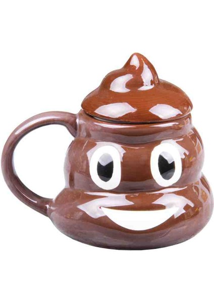 Poo Emoji Kupa Bardak – Eğlenceli ve Komik Tasarım, Seramik Kahve ve Çay Kupası, Ofis ve Ev Için Hediye, Emoji Temalı Büyük Boy Bardak