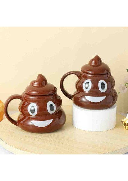 Poo Emoji Kupa Bardak – Eğlenceli ve Komik Tasarım, Seramik Kahve ve Çay Kupası, Ofis ve Ev Için Hediye, Emoji Temalı Büyük Boy Bardak