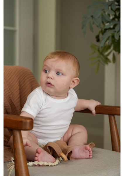 %100 Pamuk 8'li Bebek Body - Kısa Kollu ve Çıtçıtlı Beyaz Zıbın fırsatları