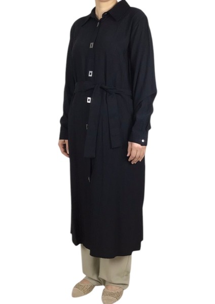 Kadın Önü Çıtçıtlı Beli Kuşaklı Tunik
