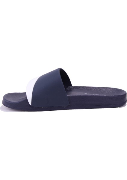 S263071 Lacivert Beyaz Günlük Ortopedik Erkek Spor Terlik modelleri