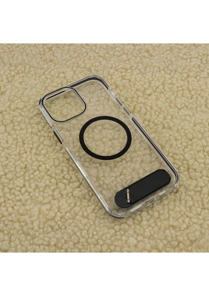 Iphone 12/12 Pro Uyumlu Enzo Standlı Lüks Magsafe Kılıf