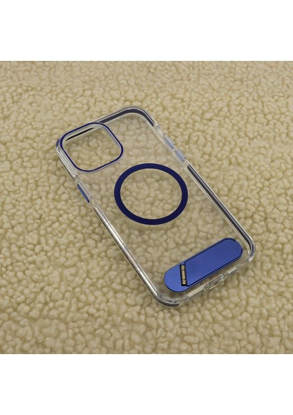 Iphone 14 Pro Uyumlu Enzo Standlı Lüks Magsafe Kılıf