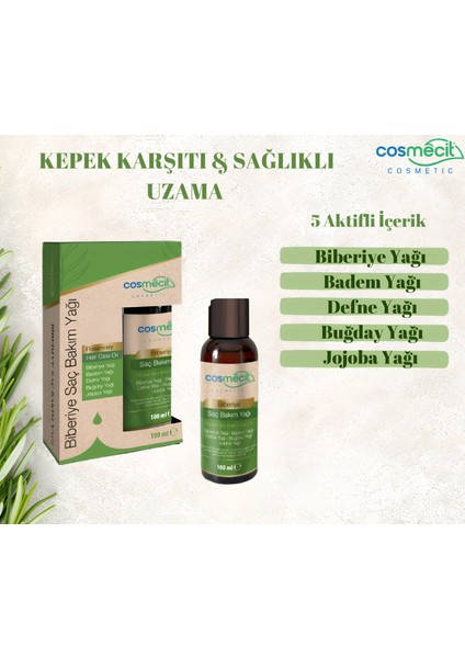 Biberiye Saç Bakım Yağı 100 ml