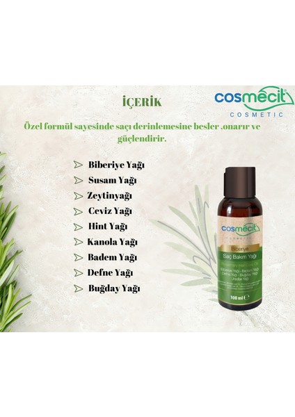 Biberiye Saç Bakım Yağı 100 ml