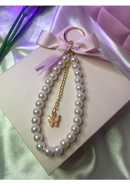 El Yapımı Fiyonk Detaylı Anahtarlık/çanta Süüs İncili Şıkır Şıkır Anahtarlık Hediyelik fiyatları