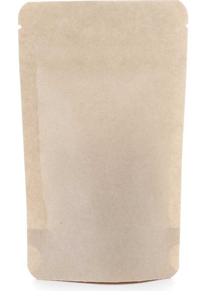 Kraft Aluminyum Kilitli Doypack Ambalaj 11 x 18,5 + 3,5 cm. 100 Gr. -1000 Adet