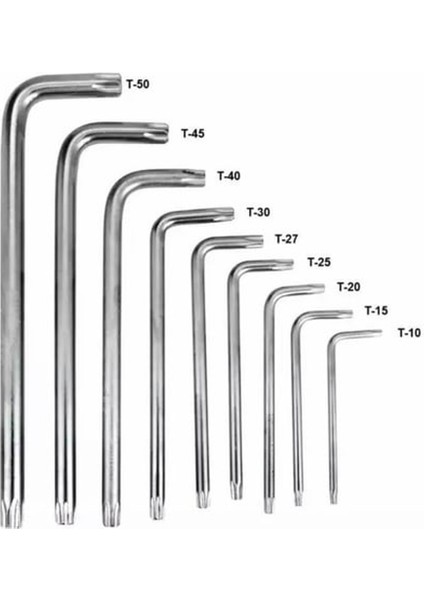 Yıldız Alyan Anahtar Set 9'lu Yıldız Alyan 63MM-170MM Alyan Seti