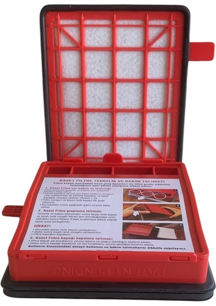 FAKİR VEYRON - ELEKTRİKLİ SÜPÜRGE UYUMLU HEPA FİLTRE - KIRMIZI PLASTİK - 2 ADET - ( UYUMLU MODELLER AÇIKLAMADA ) modelleri