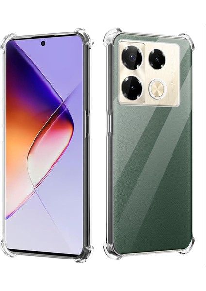 Caseworld Infinix Note 40 Pro 5g Kapak Kamera Korumalı Airbag Antishock Köşe Korumalı Şeffaf Silikon Kılıf