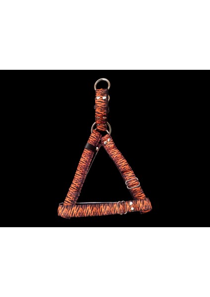 Köpek göğüs tasması orta ırk kaplan desenli kolon göğüs ölçüsü:50-85cm ayarlamalı dog harness GT4-2