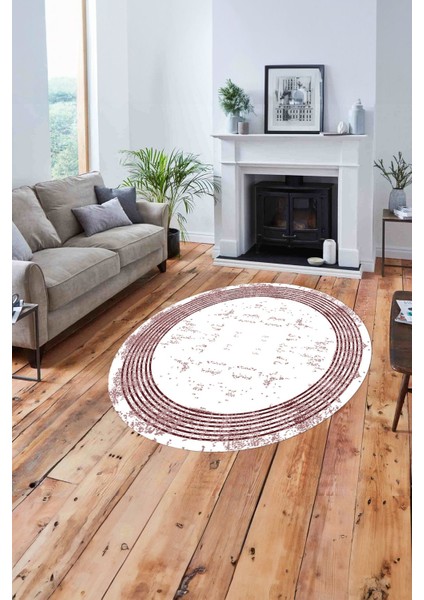 Çerçeveli Dijital Baskılı Yıkanabilir Kaymaz Yuvarlak Salon Halısı, Çerçeveli-Y-70-Bordo, fiyatları