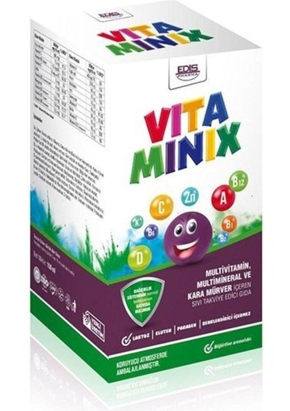 Vitaminix Kara Mürver Ekstresi Şurup 150 ml