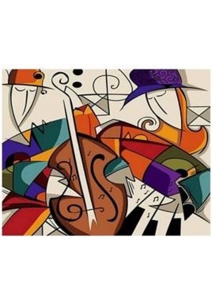 Kanvas Picasso Müzik Sayılarla Boyama Seti Rulo