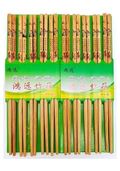 Bambu Organik Chopstick Yemek Çubuğu Haşi 10 Çift Uzak Doğu Japon Tip