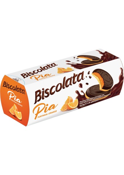 Pia Portakallı Sandviç Bisküvi 100 gr X12 Adet
