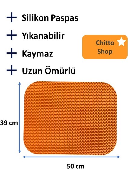 Chittoshop Kaymaz Silikon Kedi Tuvalet Paspası