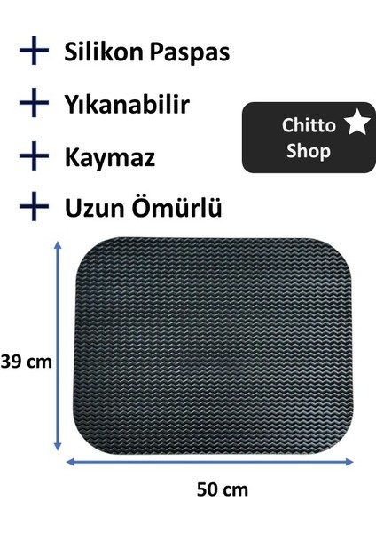 Chittoshop Kaymaz Silikon Kedi Tuvalet Paspası