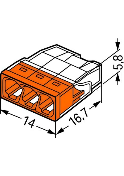 2273-202 Çok Amaçlı Klemens(Geçmeli) 3x2,5 mm2 (1 Adet)(10 Adet)(100 Adet) fiyatları