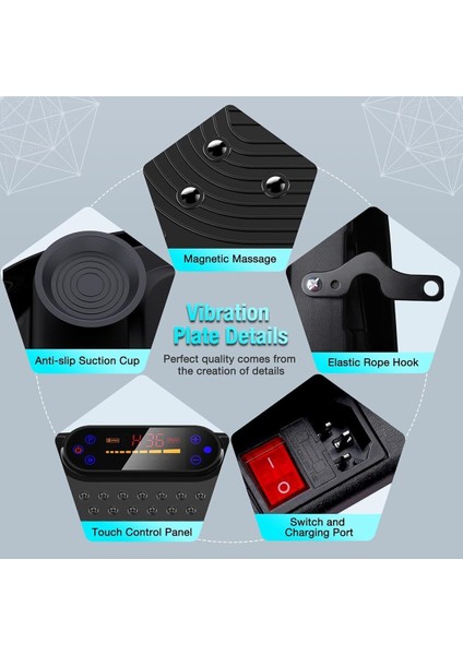 2D Titreşimli Egzersiz Aleti, Basen, Karın, Bacak, Siyah, Sağlıklı Spor Aracı fırsatları