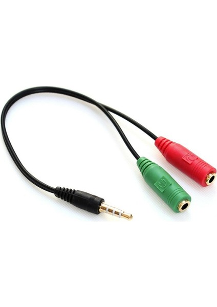 HN4708 Mikrofon Kulaklık Ayırıcı Kablo 20CM