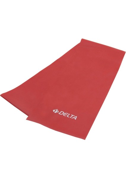 Orta Sert Pilates Bandı, 150x15 cm, Egzersiz Direnç Lastiği, Kırmızı renk
