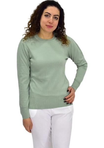 Kadın Sıfır Yaka Spor Kazak BGL-ST04085