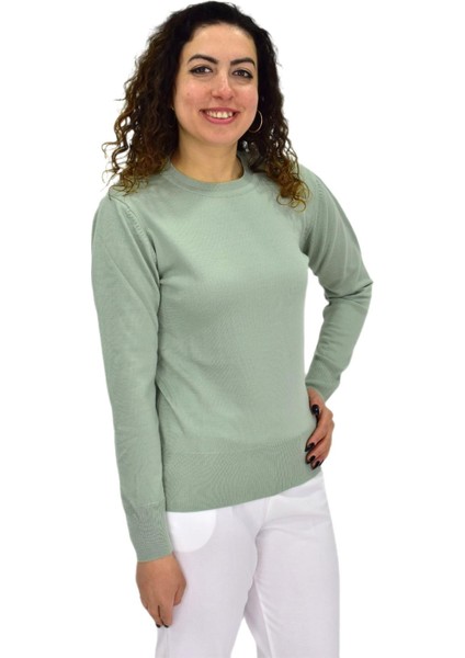Kadın Sıfır Yaka Spor Kazak BGL-ST04085 modelleri