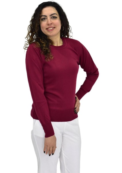 Kadın Sıfır Yaka Spor Kazak BGL-ST04085 modelleri