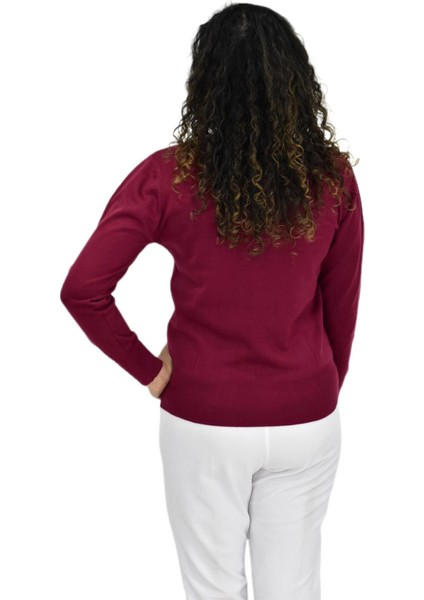 Kadın Sıfır Yaka Spor Kazak BGL-ST04085 fırsatları