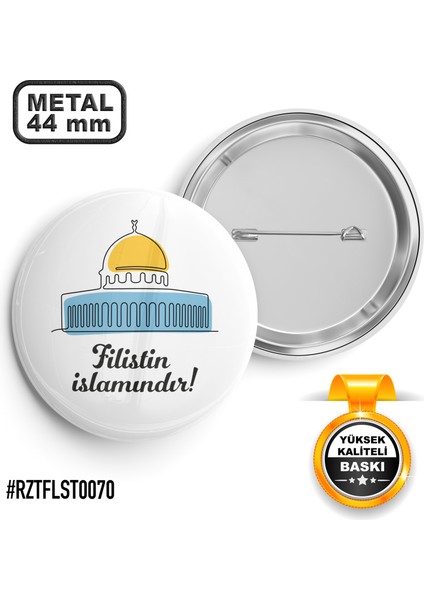 Mescid-İ Aksa Çizim İğneli Rozet 44 mm