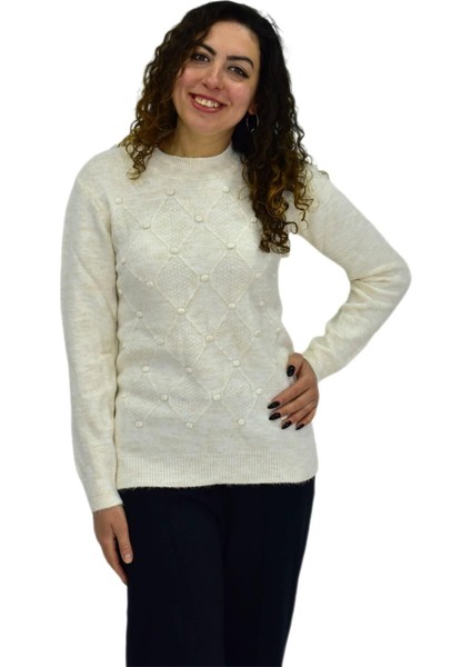 Kadın Yarım Balıkçı Yumoş Triko Kazak BGL-ST04125