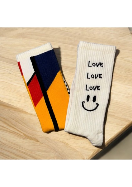 Love Tasarım Çorap Pamuklu Kokulu 2li Set