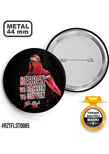 Gerçek Kahraman Ebu Ubeyde Iğneli Rozet 44 mm