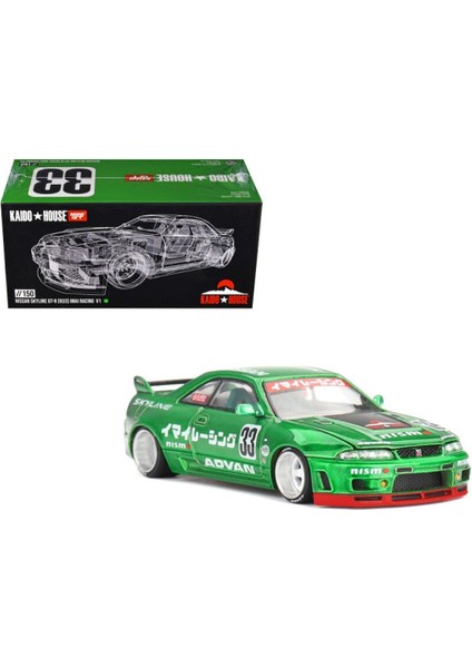 Mini Gt //150 Nissan Skyline Gt-R (R33) Imai Racing V1 Model Araba
