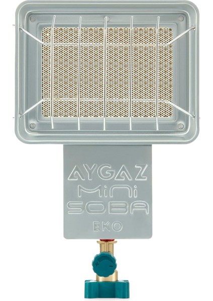 Mini Soba Eko, Kamp Sobası, Seramik Taş Doku, Entegre Regülatör, Hassas Musluk Ayarlı Kamp Sobası Gazlı, Kolay Musluk Montajı, 1,4 Kw Isı Gücü