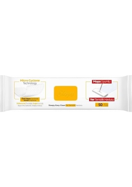 Easy Clean Arap Sabunu Katkılı Mopa Uyumlu Yer Temizlik Havlusu 50 Yaprak