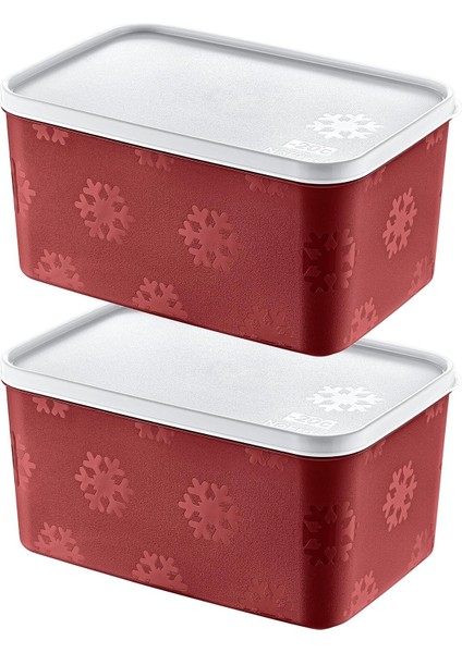 2'li Set No Frost Saklama Kabı Carmen 2600 ml
