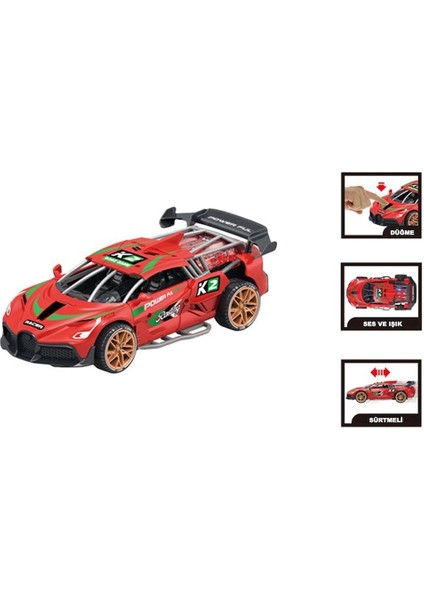 MG-D500-04-06 Sesli ve Işıklı Sürtmeli Spor Araba