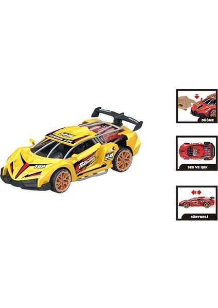 MG-D500-04-06 Sesli ve Işıklı Sürtmeli Spor Araba