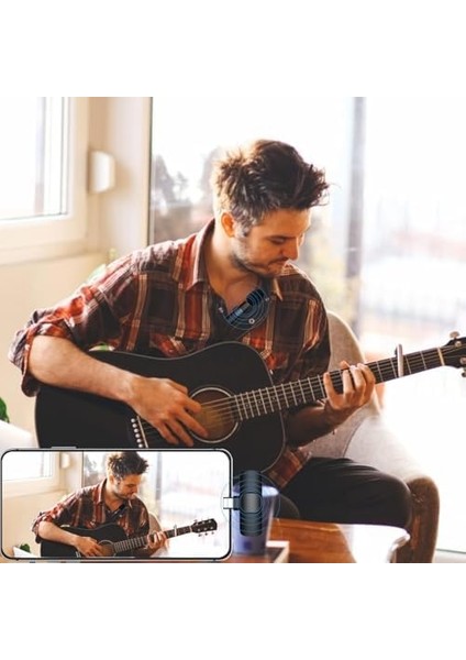 K35 Wireless Microphone Kablosuz Yaka Mikrofonu 360° Çok Yönlü Gürültü Azaltma Type-C Android Akıllı Telefon ile Uyumlu Youtube Için Tablet Facebook Canlı Akış Video Kaydı Vlog Röportaj Uyumlu