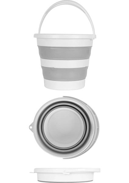 Katlanabilir Yer Kaplamayan Temizlik Kovası 13 Litre, Banyo, Mutfak ve Temizlik Için Katlanabilir Kova, Akordiyon Kova