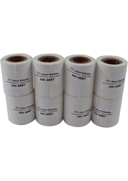 Etiketler , Hazır Al Hızlı Al Pp Termal Etiket 50MM x 30MM Ruloda 200 Li 8 Rulo Toplam 1600 Adet Phomemo M110 ile Uyumlu