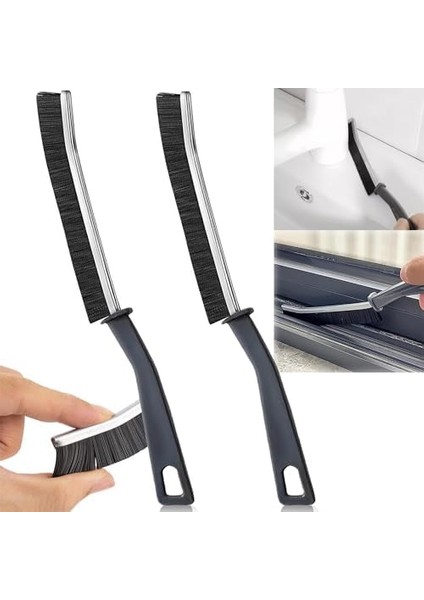 Çok Fonksiyonlu Temizleme Fırçası, Sert Kıllı Köşe Temizleme Fırçası, Pencere Oluğu Temizleme Fırçası, Köşe Temizleme Fırçası, Derz Temizleyici, Banyo, MUTFAK,(2ADET)