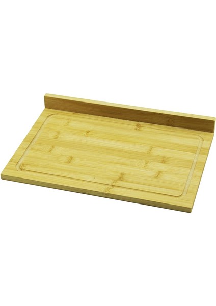 Ahşap Bambu Kesim Panosu Kanallı Tek Kenar Yükselti=3Cm 24X35Cm